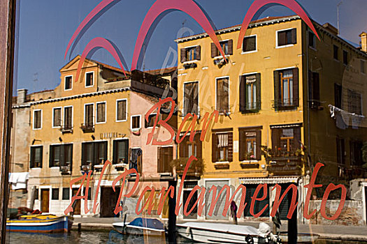 意大利,威尼斯,反射,建筑,窗户