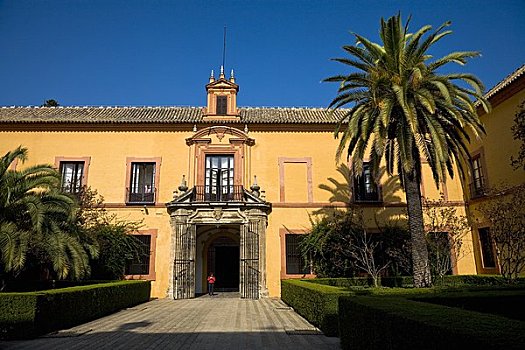城堡,宫殿,塞维利亚,西班牙