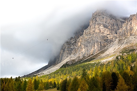 秋天,白云岩,意大利阿尔卑斯山