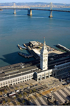 渡轮,建筑,恩巴卡德罗,旧金山,加利福尼亚,美国