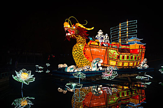 温州龙灯船图片