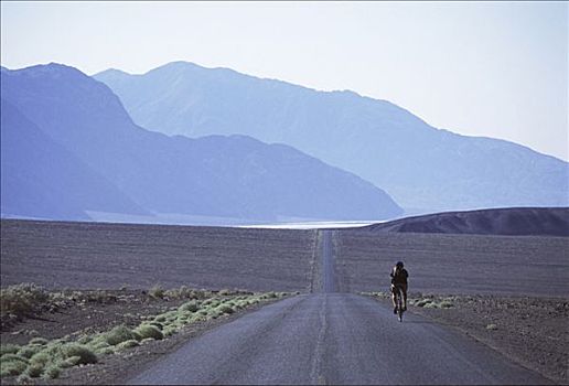 道路,通过,荒芜,死谷,加利福尼亚,美国