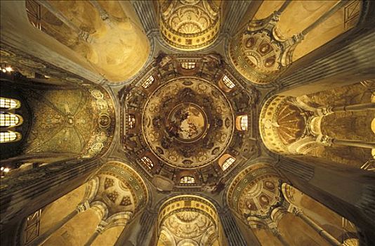 镶嵌图案,教堂,拉文纳,意大利,欧洲