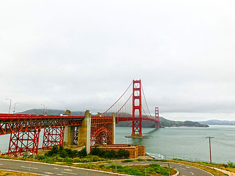 金色,大门,桥,雾,旧金山