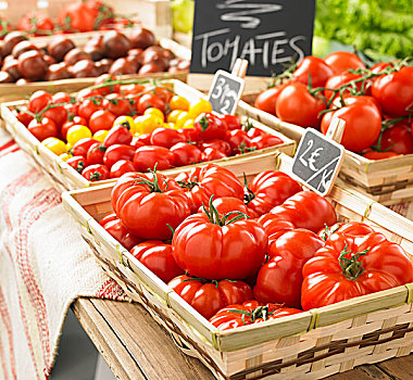 西红柿,货摊,市场