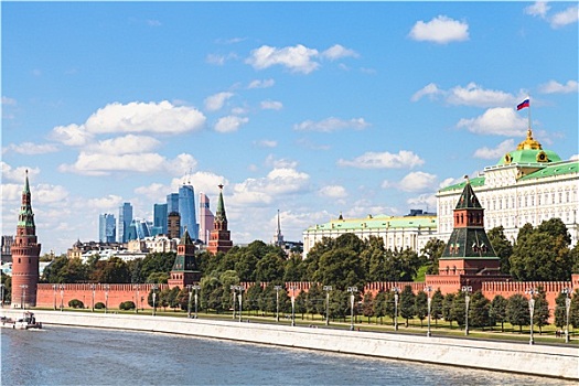 克里姆林宫,堤,宫殿,莫斯科,城市