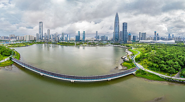 深圳市,深圳湾,全景