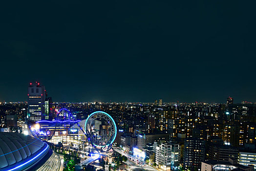 日本东京的文京区夜景