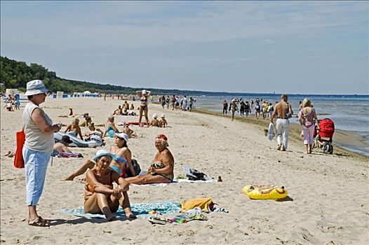 海滩,生活,靠近,里加,波罗的海国家
