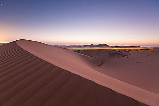 沙丘,沙漠,日出,空,区域,阿联酋