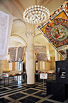 巴伐利亚,图书馆,一层,展示,文字,移动,过渡,媒体,15世纪,世纪,慕尼黑,德国,欧洲