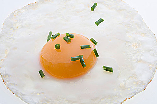 煎鸡蛋,细香葱