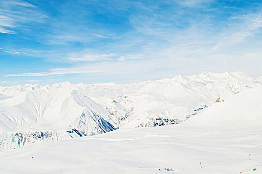 雪,山,鲜明,冬天,白天