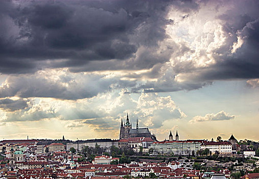 布拉格城堡,大教堂,布拉格,捷克共和国,欧洲