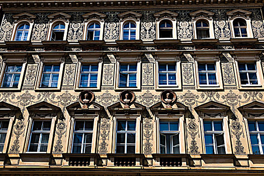 装饰,建筑,犹太区,布拉格,捷克共和国