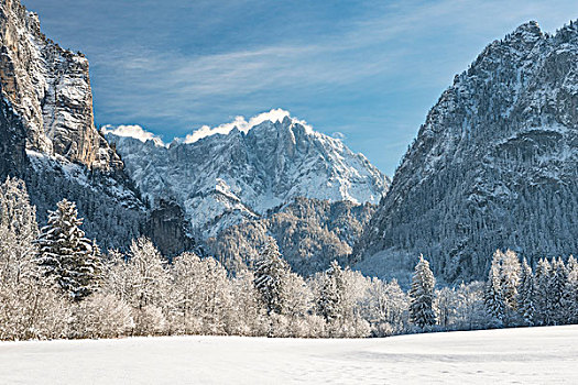 冬季风景,格罗塞尔,后面,国家公园,施蒂里亚,奥地利,欧洲