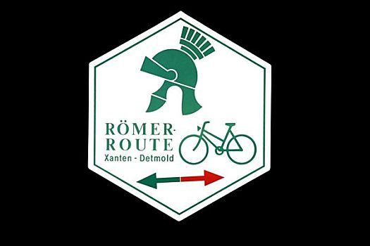 标识,自行车道,罗马,路线
