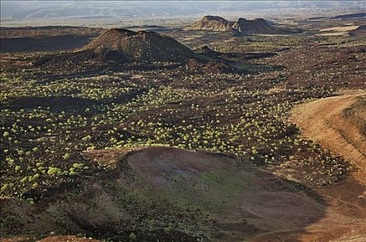 许多,火山,火山囗,北方,山谷