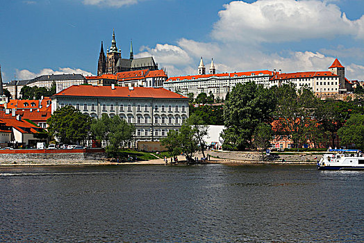 伏尔塔瓦河,布拉格城堡,大教堂,布拉格,捷克共和国,欧洲