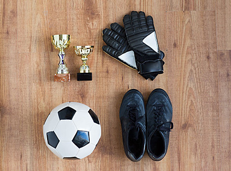 足球,靴子,守门员,手套,奖杯