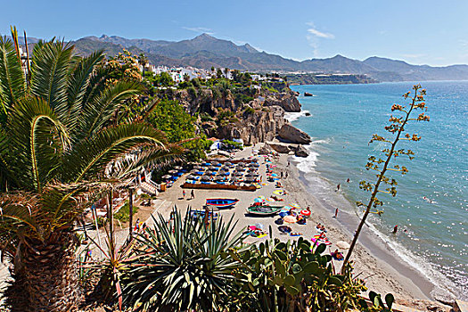 海滩,马拉加省,安达卢西亚,西班牙