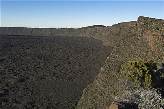 火山口,火山,留尼汪岛,法国,非洲