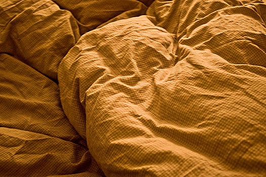 褶皱,橙色,床,衣服,温暖,亮光