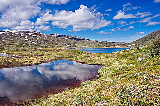 风景,湖,国家公园,挪威,斯堪的纳维亚,欧洲