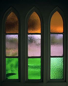 彩色玻璃窗,海洋,港口,昆士兰,澳大利亚,艺术家,小精灵