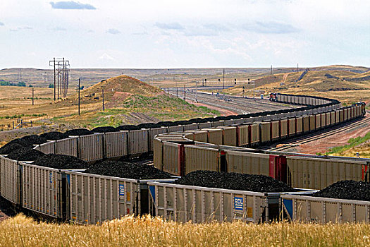 煤,火车,怀俄明,美国