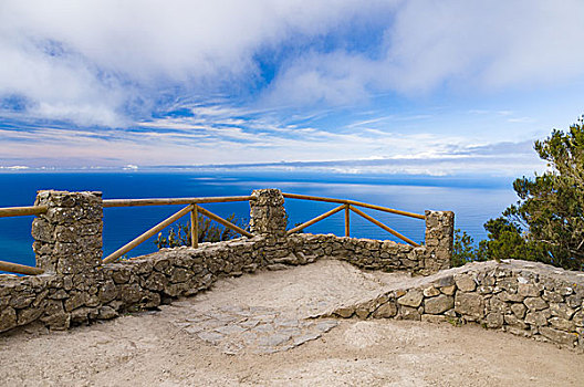 天空,海景,眺台,特内里费岛,西班牙