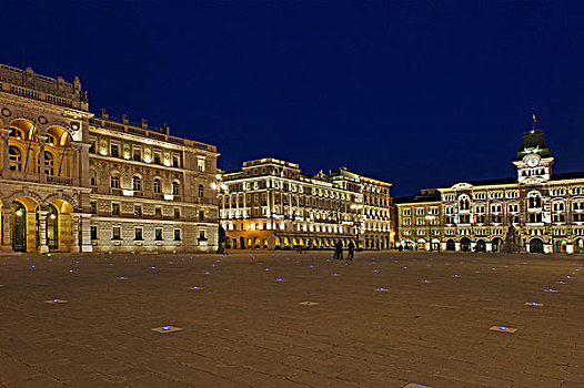市政厅,广场,意大利,的里雅斯特,欧洲