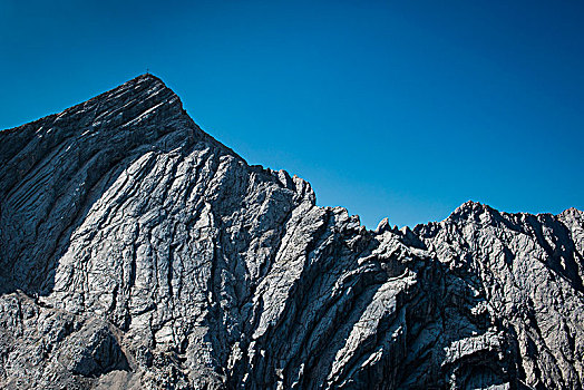阿尔卑斯峰,周年纪念,加米施帕藤基兴,航拍,巴伐利亚,德国
