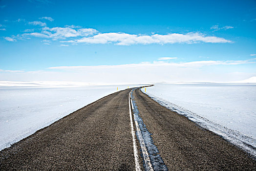 道路,雪景,路线,米湖,北方,冰岛,欧洲