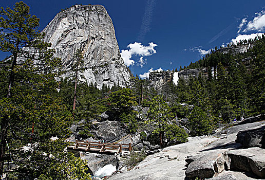 内华达,瀑布,自由,帽,优胜美地国家公园,加利福尼亚,美国