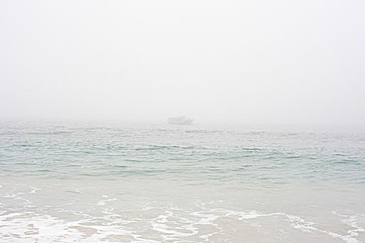 船,雾状,水