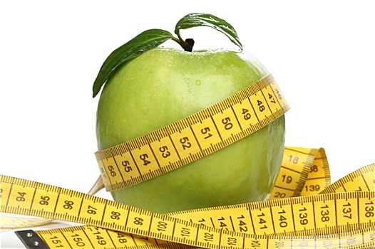 健康,青苹果,卷尺