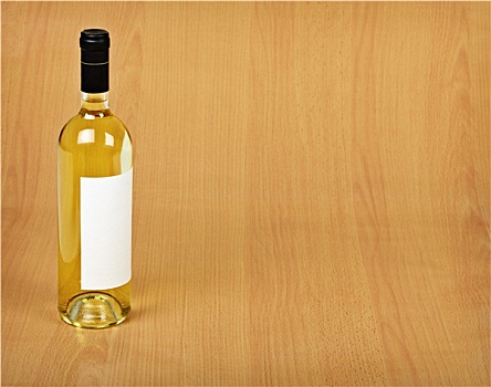 瓶子,白葡萄酒,木桌子
