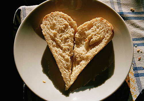 面包,形状,心形