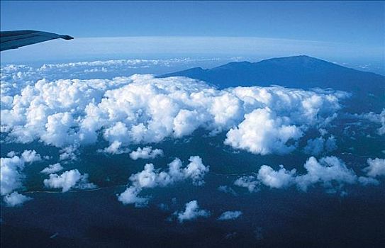 哈雷阿卡拉火山,云,毛伊岛,夏威夷,美国,北美,世界遗产