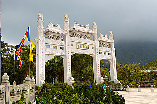 香港,大澳,渔村,大屿山,天坛大佛,大佛,寺院,一个,文化,魅力