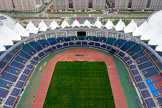 俯瞰运动场,鸟瞰体育馆