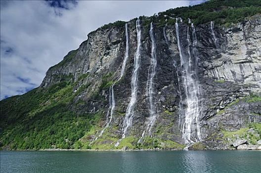 瀑布,挪威,斯堪的纳维亚