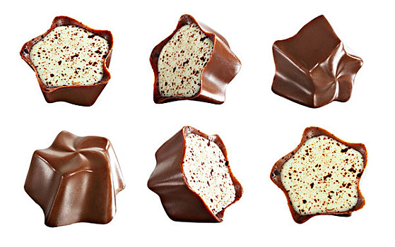 甜食,巧克力,上方,白色背景