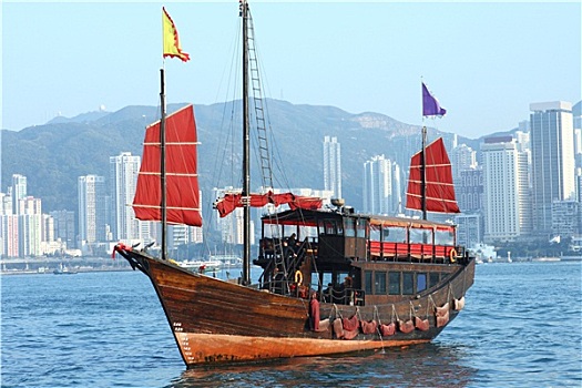 香港,帆船,船