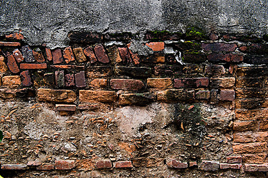 缝隙,砖,旧式,墙壁,背景