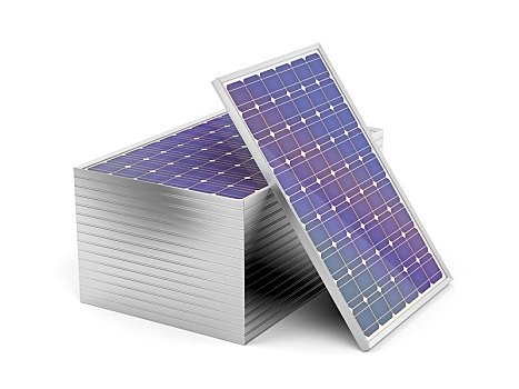 一堆,太阳能电池板