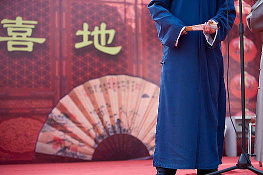 北京春節廟會上的文藝表演