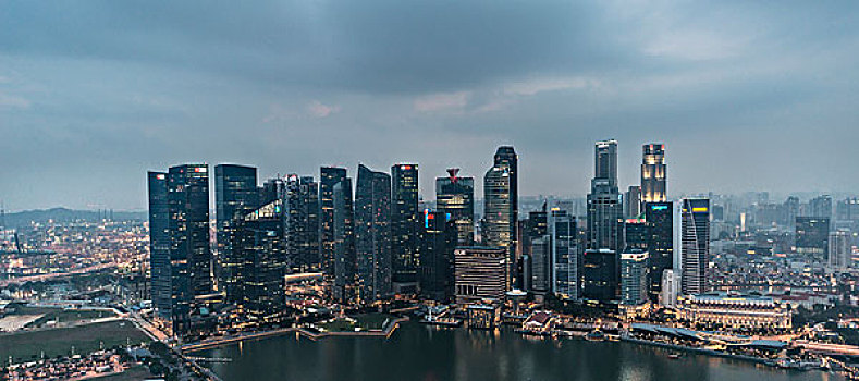 市区,金融区,摩天大楼,新加坡,亚洲