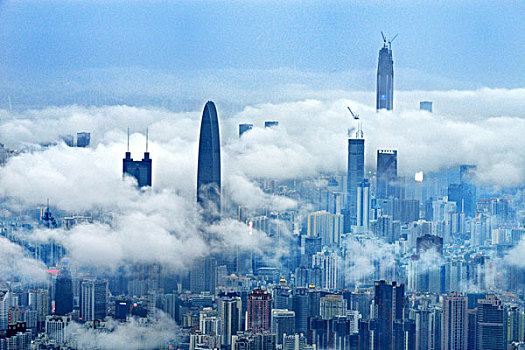都市,深圳风光,城市景观,高楼,云雾,云海
